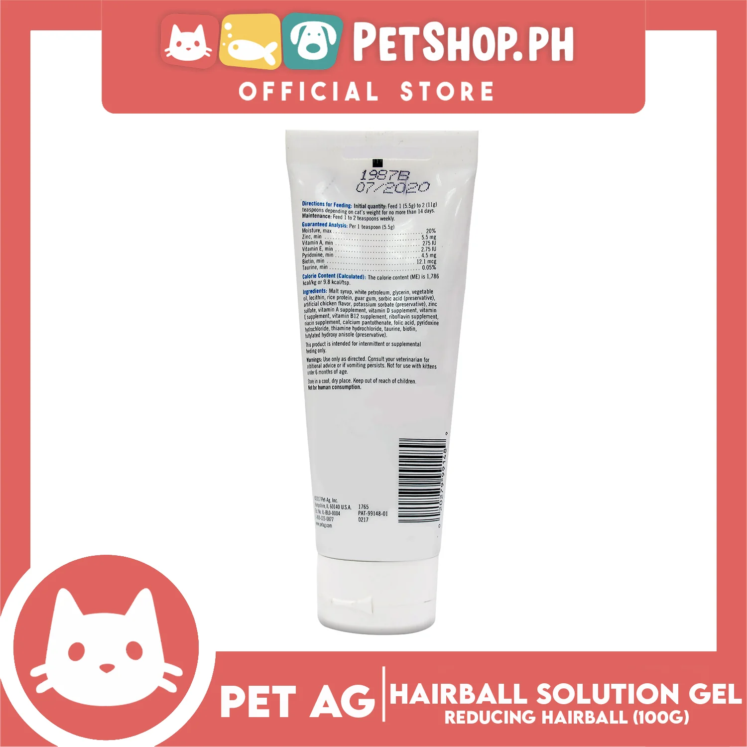 Pet Ag Hairball Solution Gel 100g - Image 3