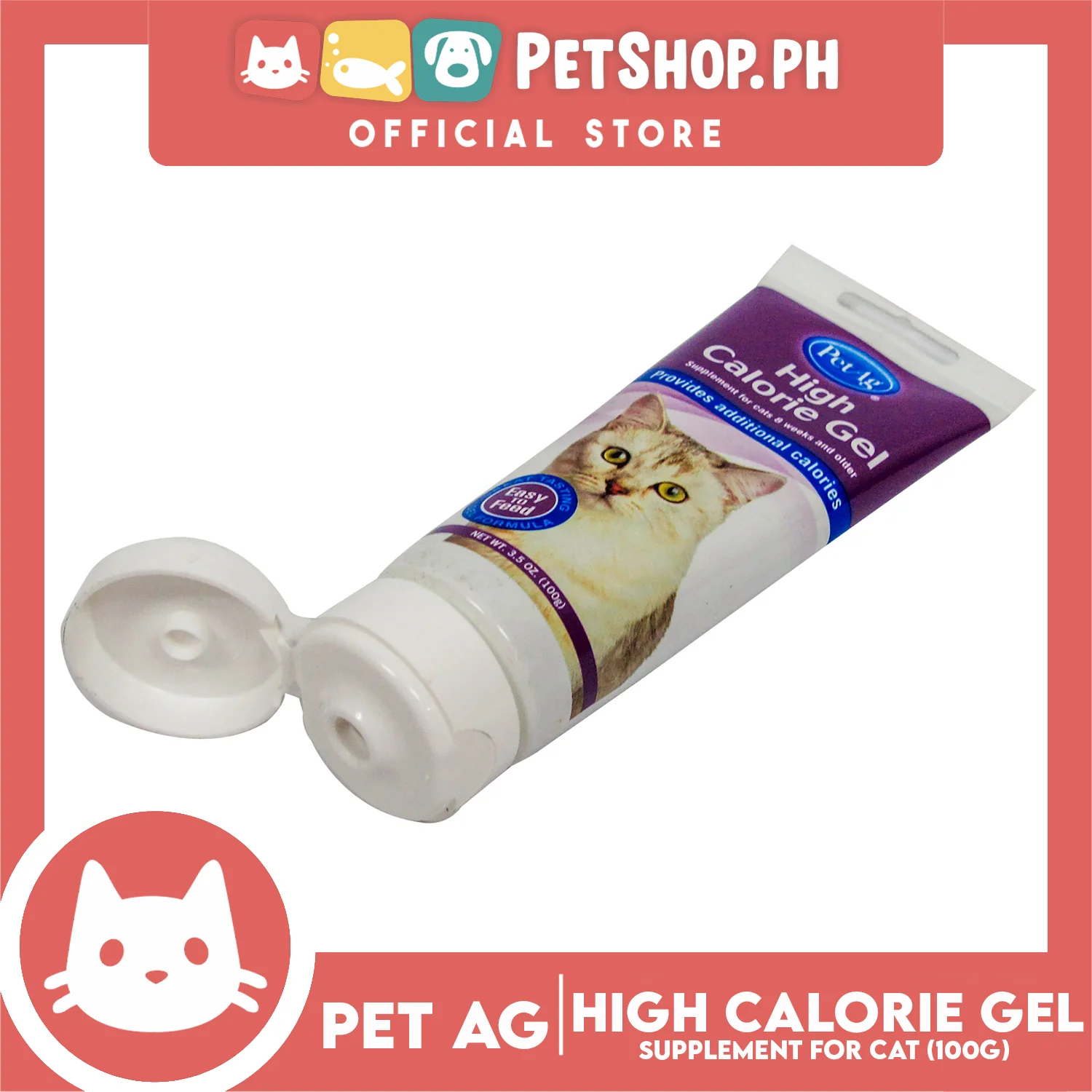 Pet Ag High Calorie Gel Supplement for Cats 100g Provides Cats 8 Weeks And Older - Image 2