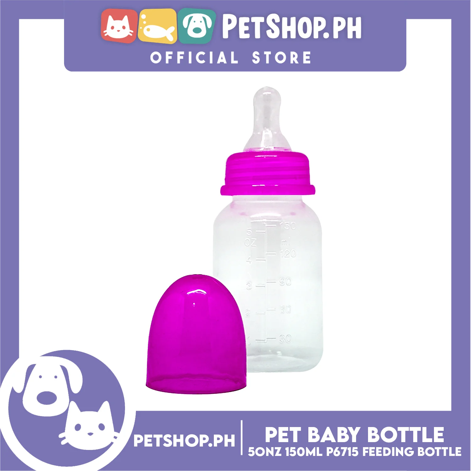 Pet Baby Bottle for Feeding Kittens and Puppies 5oz 150ml P6715- Feeding Bottle, Nursing Kit - Image 2