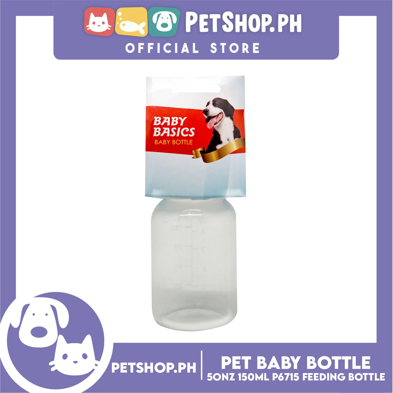 Pet Baby Bottle for Feeding Kittens and Puppies 5oz 150ml P6715- Feeding Bottle, Nursing Kit - Image 3