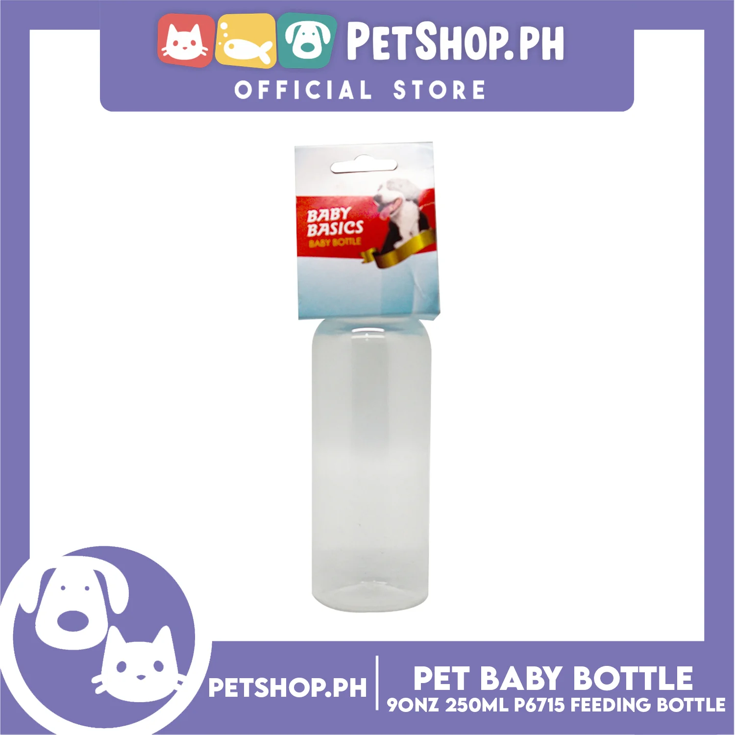 Pet Baby Bottle for Feeding Kittens and Puppies 9oz 250ml P6715 (Blue)- Feeding Bottle, Nursing Kit - Image 3