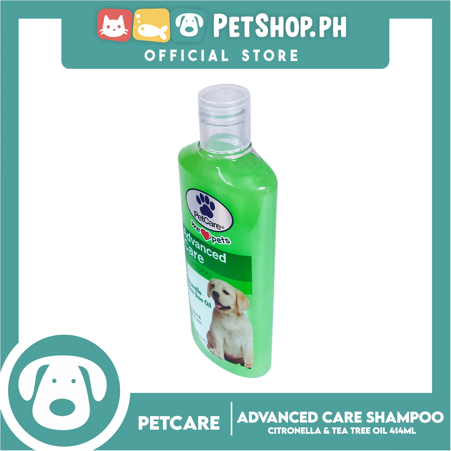 Pet Care Advanced Care Shampoo 414ml (Citronella And Tea Tree Oil) For Nourishes And Soothes Skin, Dog Shampoo - Image 3