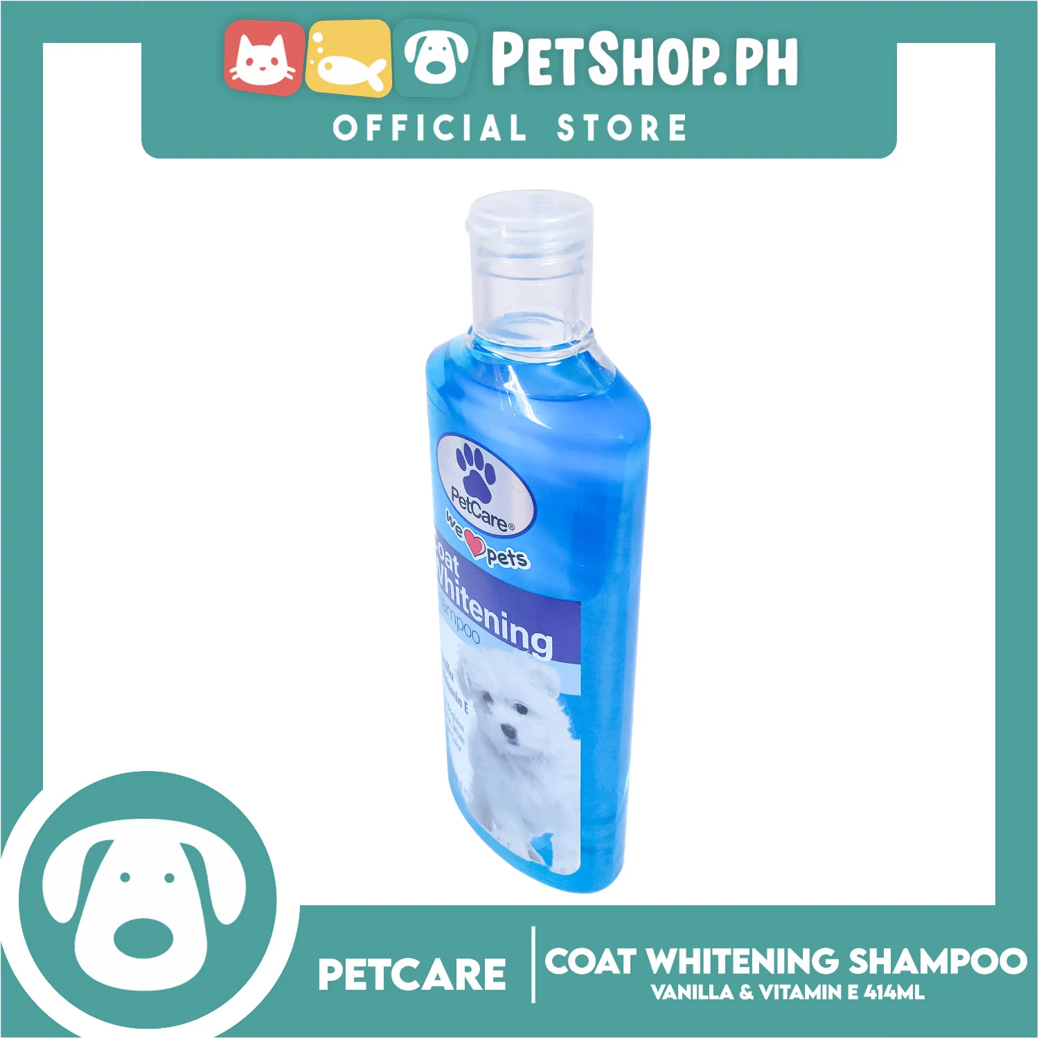 Pet Care Coat Whitening Shampoo 414ml (Vanilla And Vitamin E) Helps Brighten And Shine, White And Light Color Coats, Dog Shampoo - Image 3