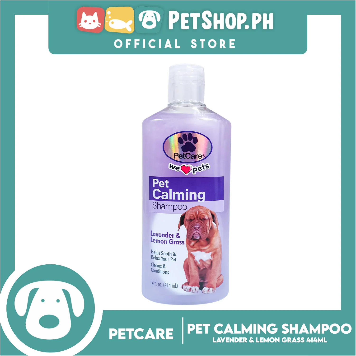 Pet Care Pet Calming Shampoo 414ml (Lavender And Lemon Grass) Helps Sooth And Relax Your Pet, Cleans And Conditions, Dog Shampoo - Image 2