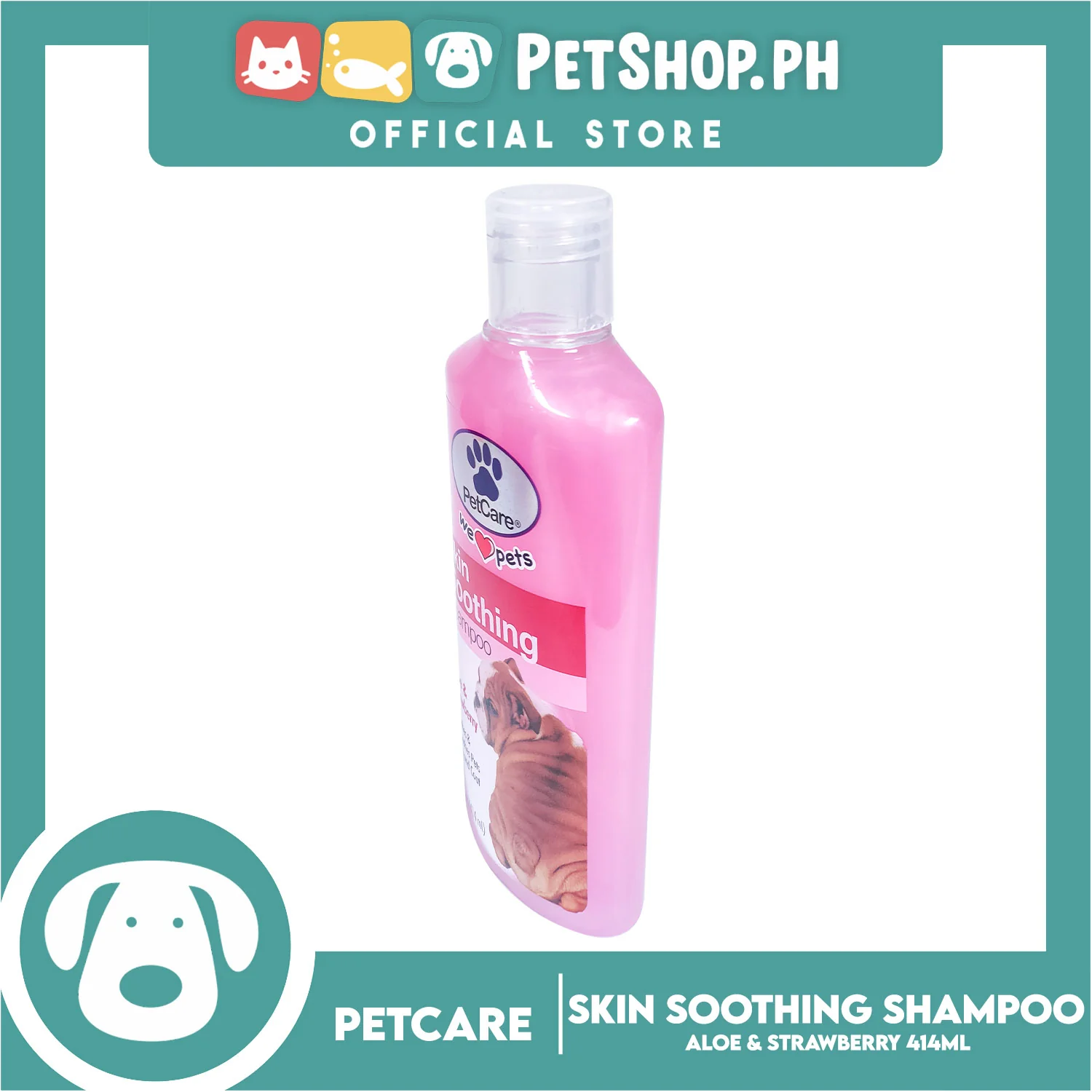 Pet Care Skin Soothing Shampoo 414ml (Aloe And Strawberry) For Soothes And Refreshes Pets Skin And Coat, Dog Shampoo - Image 3