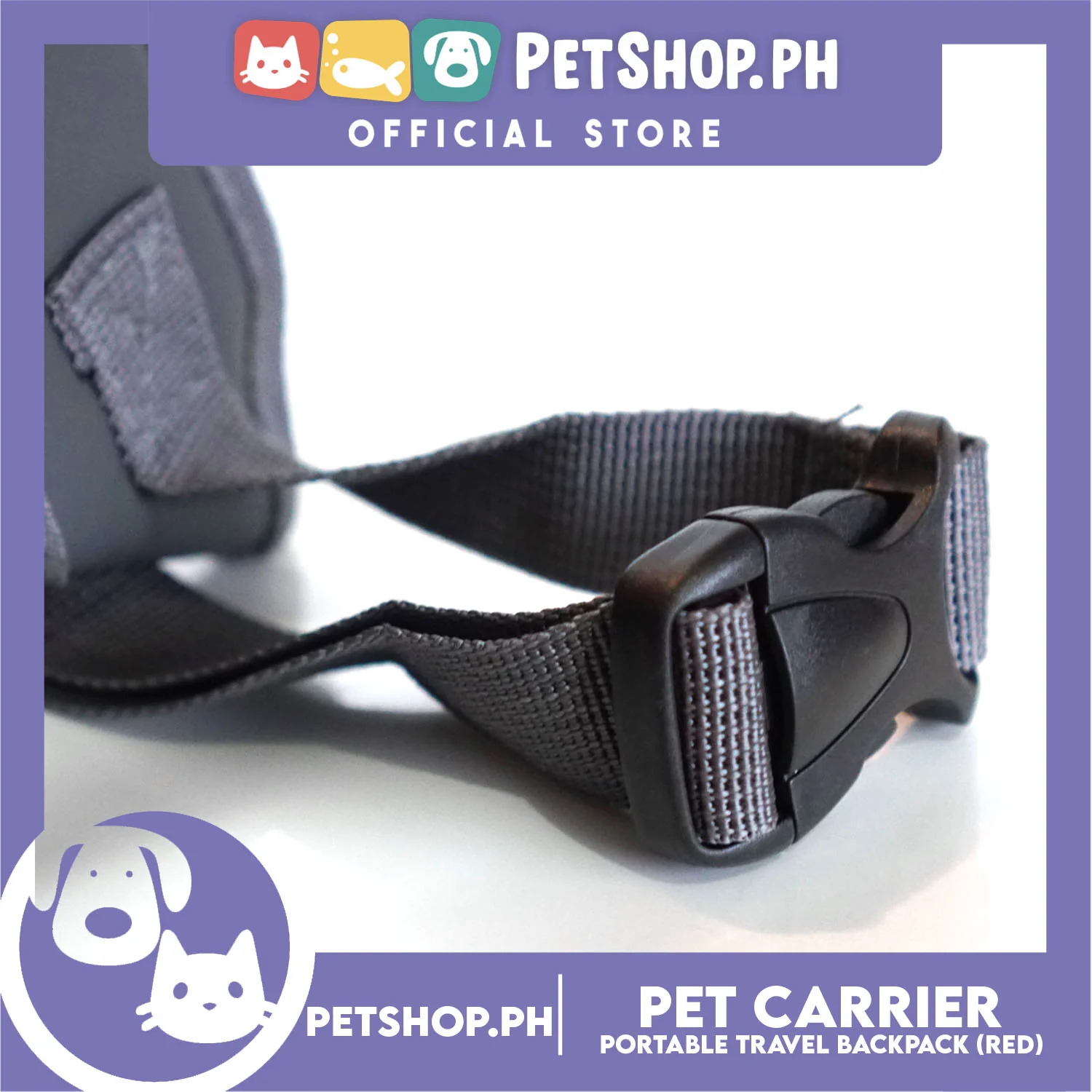 Pet Carrier Portable Outdoor Travel BackPack Safe Carrier for Dogs & Cats (Red) - Image 5