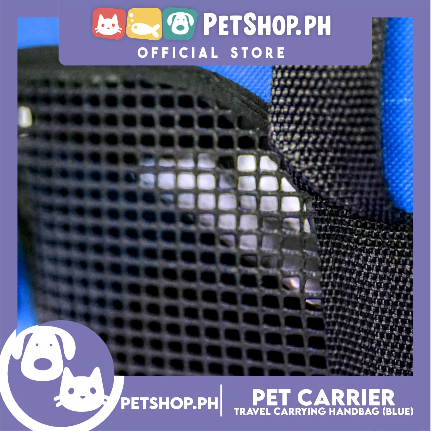 Pet Carrier Summer Travel Carrying Handbag, Shoulder Bag L34 x W13 x H22 Small (Blue) - Image 4