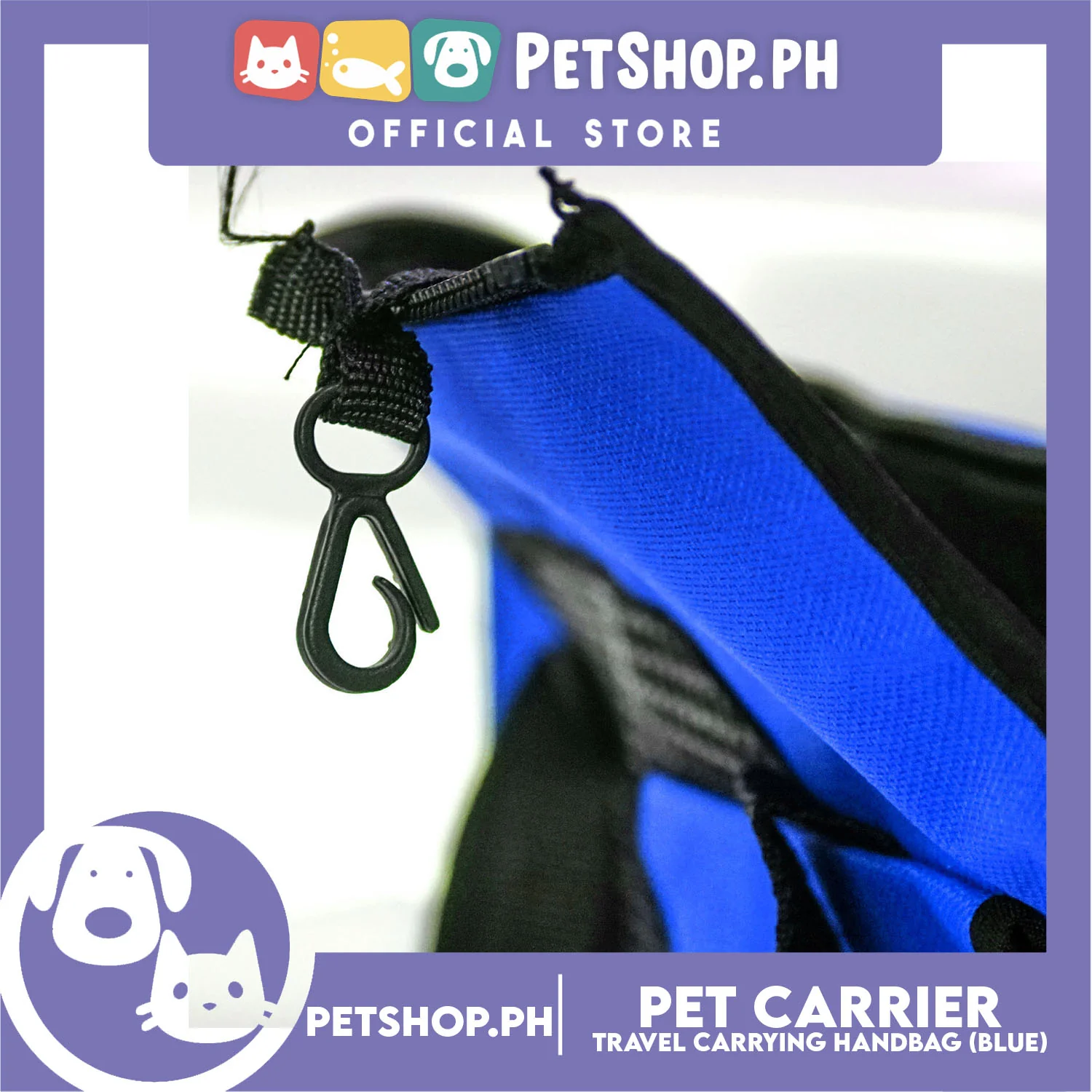 Pet Carrier Summer Travel Carrying Handbag, Shoulder Bag L34 x W13 x H22 Small (Blue) - Image 5