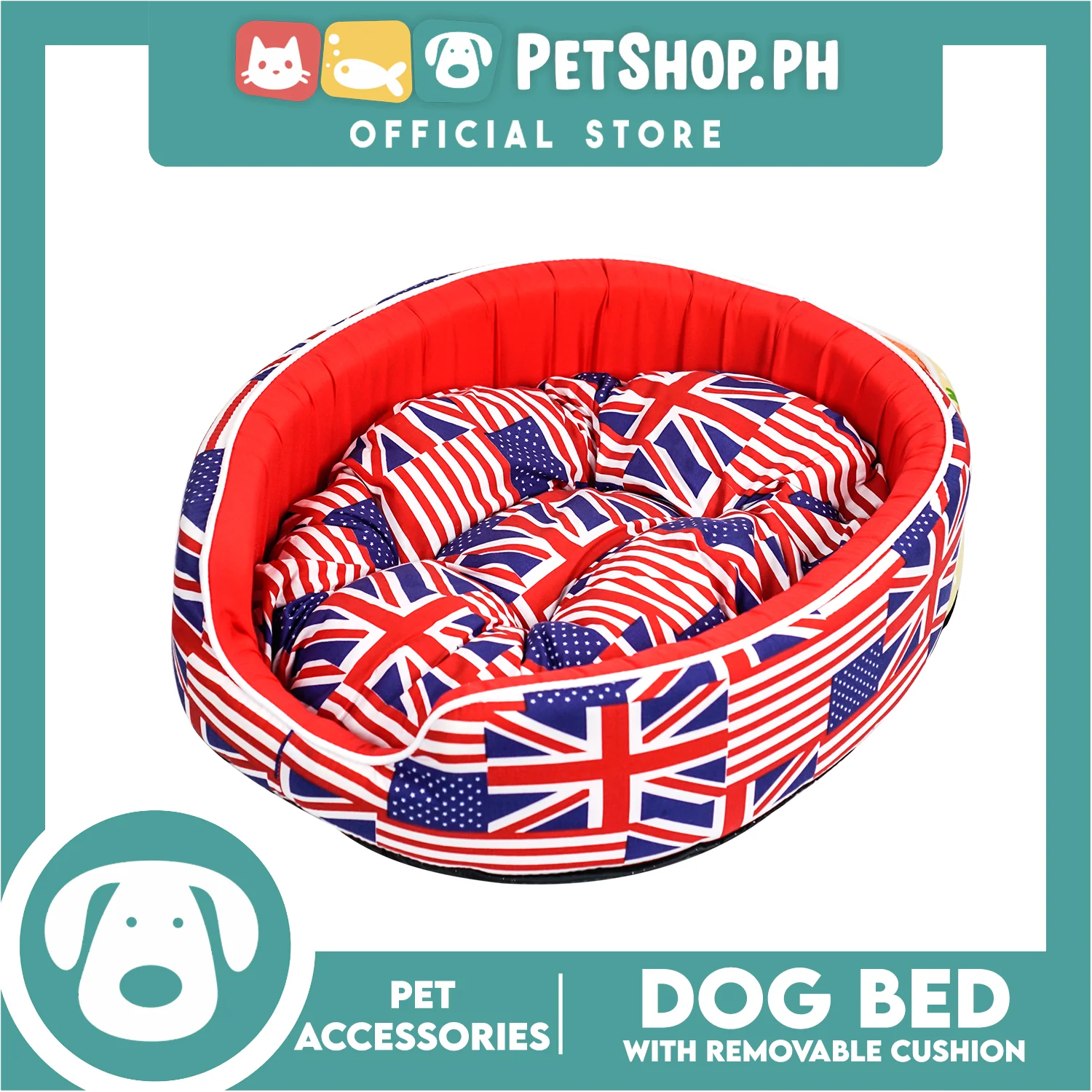 Pet Dog Bed (Large) Washable Comfortable Warm Bed For Pets Dog Puppy Pet with Removable Cushion - Image 3