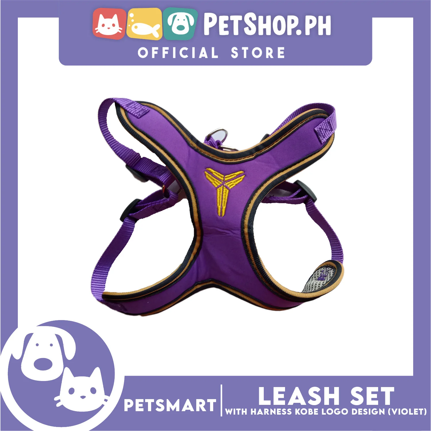 Pet Harness with Leash Kobe Basketball Design - Image 2
