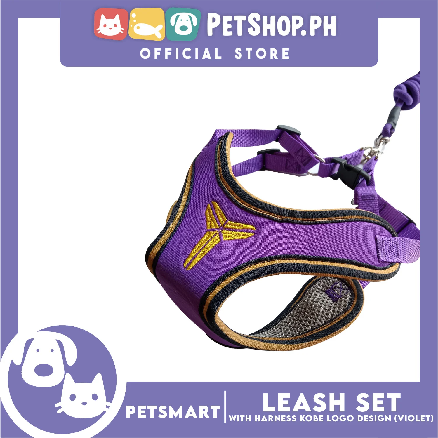 Pet Harness with Leash Kobe Basketball Design - Image 3