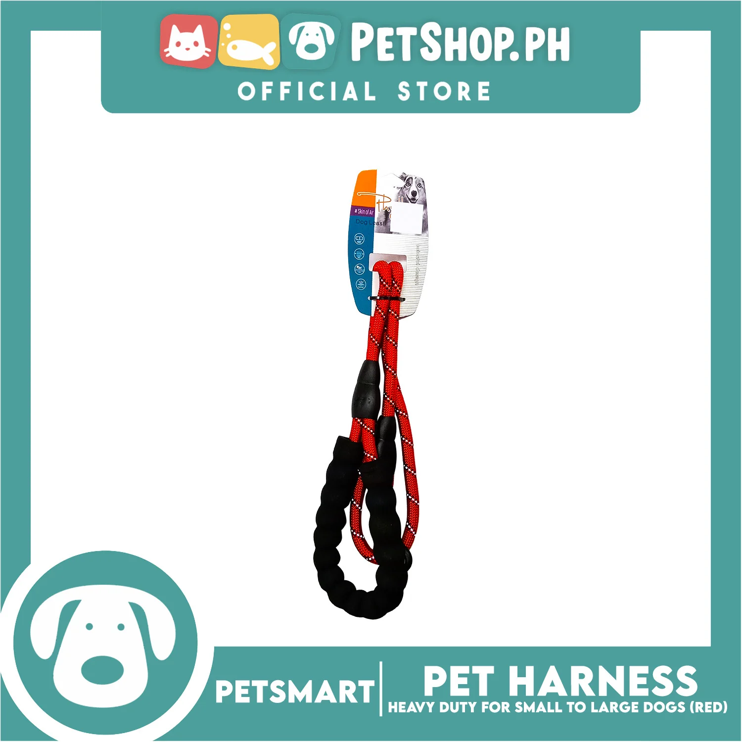 Pet Leash Heavy Duty for Small to Large Dogs (Red) 120cm - Image 2