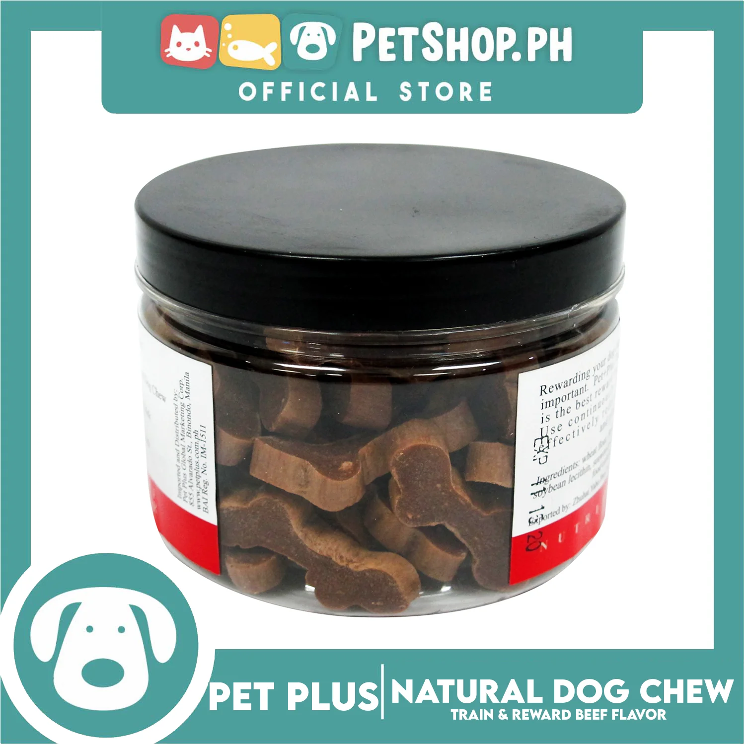 Pet Plus Train and Reward Dental Star Stick In a Jar (Natural Dog Chew Beef Flavor) 360 Brushing Action Designed for Dogs Reward Treats - Image 3