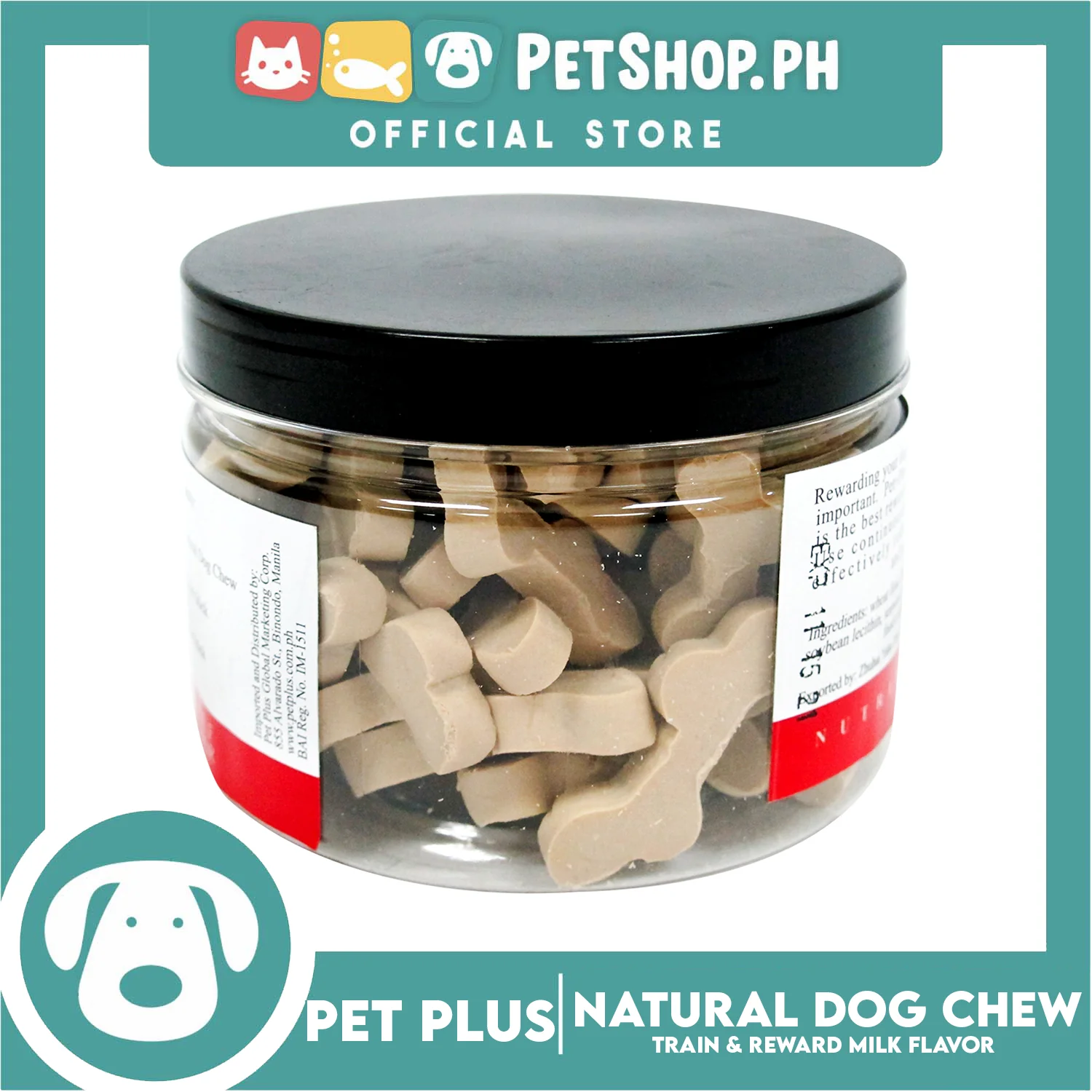 Pet Plus Train and Reward Dental Star Stick In a Jar (Natural Dog Chew Milk Flavor) 360 Brushing Action Designed for Dogs Reward Treats - Image 3