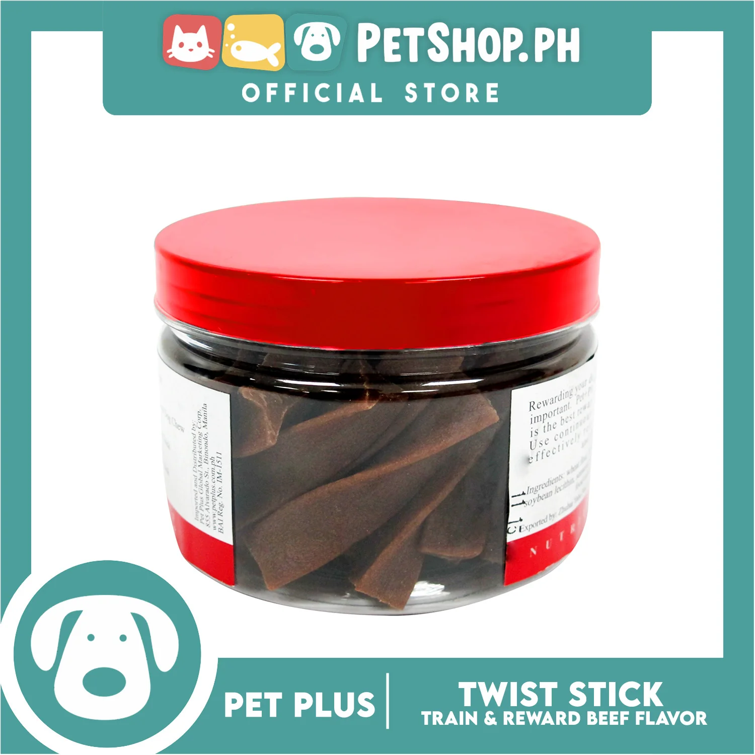Pet Plus Train and Reward Dental Star Stick In a Jar (Twist Bone Beef Flavor) 360 Brushing Action Designed for Dogs Reward Treats - Image 3