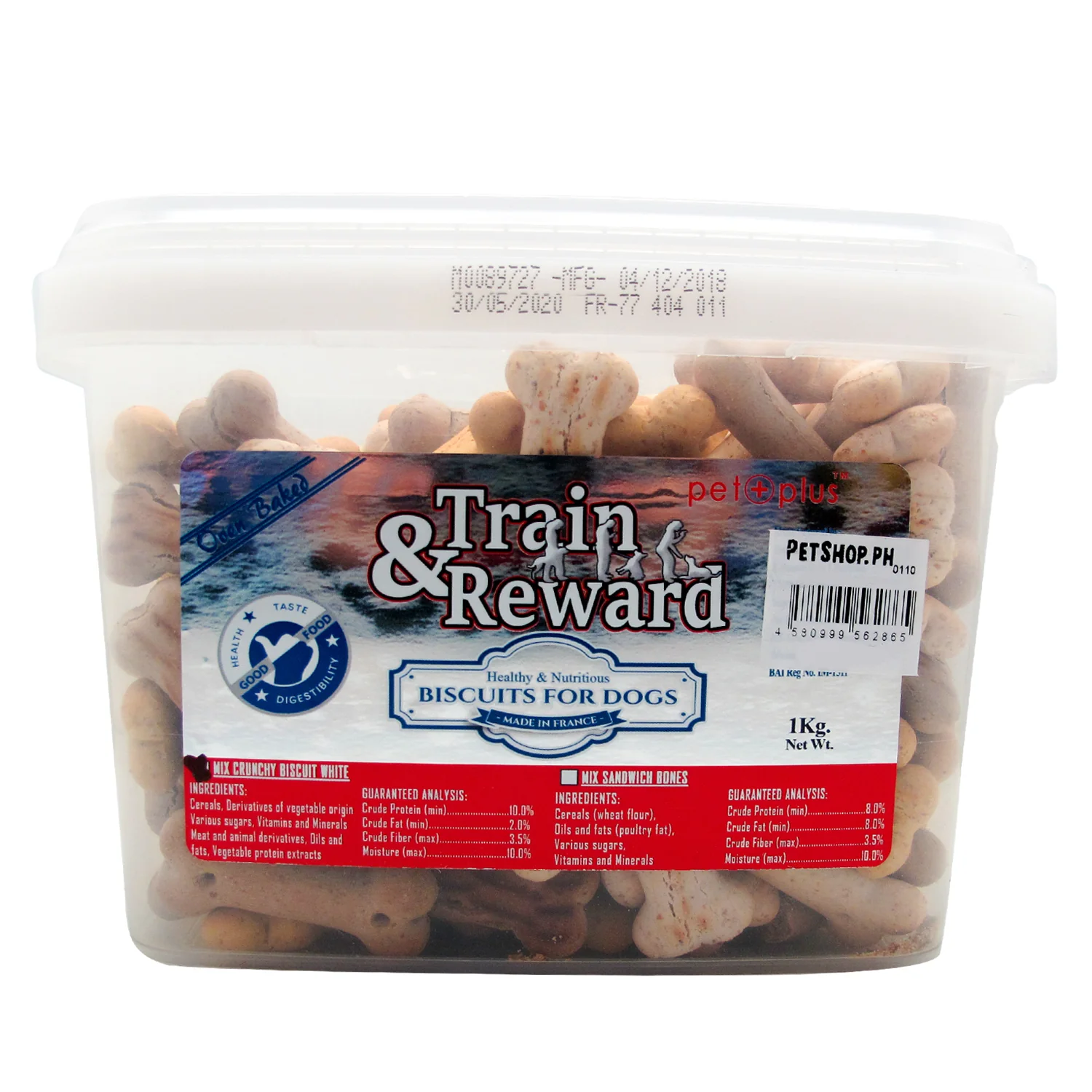 Pet+PlusTrain & Reward Mix Crunchy Biscuit 1kg - Image 3