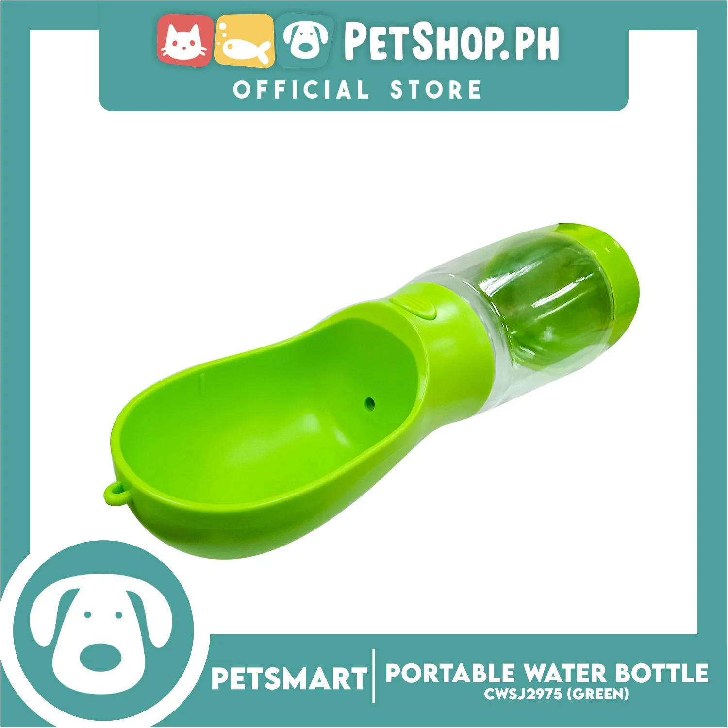 Pet Portable Drinking Cup Bottle Water Dispenser for Dogs CWSJ2975 (Green) 400ml - Image 4