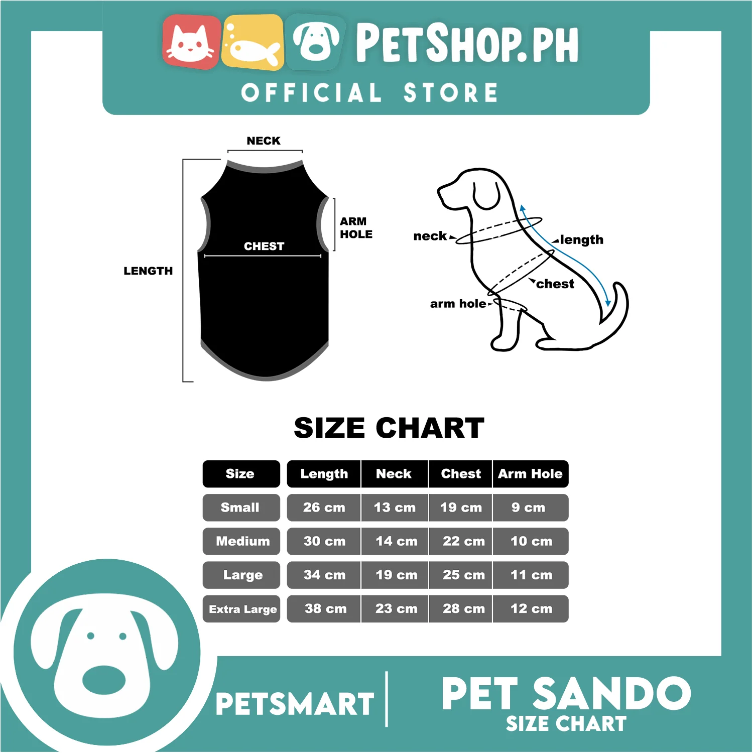 Pet Sando Apparel Character Design With Yellow Piping Sando DG-CTN125L (Large) Perfect Fit For Dogs And Cats, Pet Clothes, Soft and Comfortable Pet Clothing - Image 4