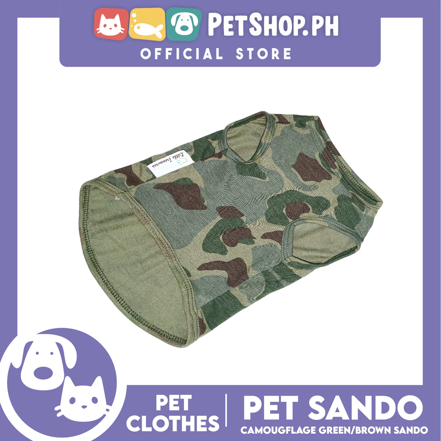 Pet Sando Camouflage Green and Brown (Extra Large) Perfect Fit for Dogs and Cats - Image 3