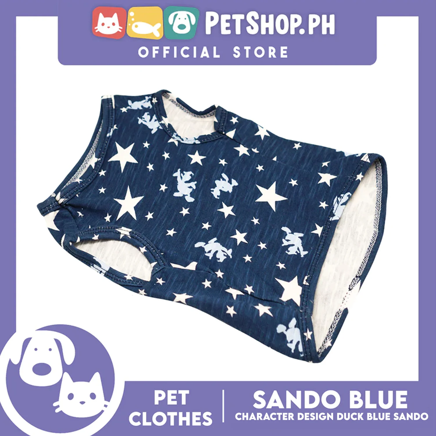 Pet Sando Duck Blue Sando (Small) Pet Shirts Suitable for Dogs and Cats - Image 2
