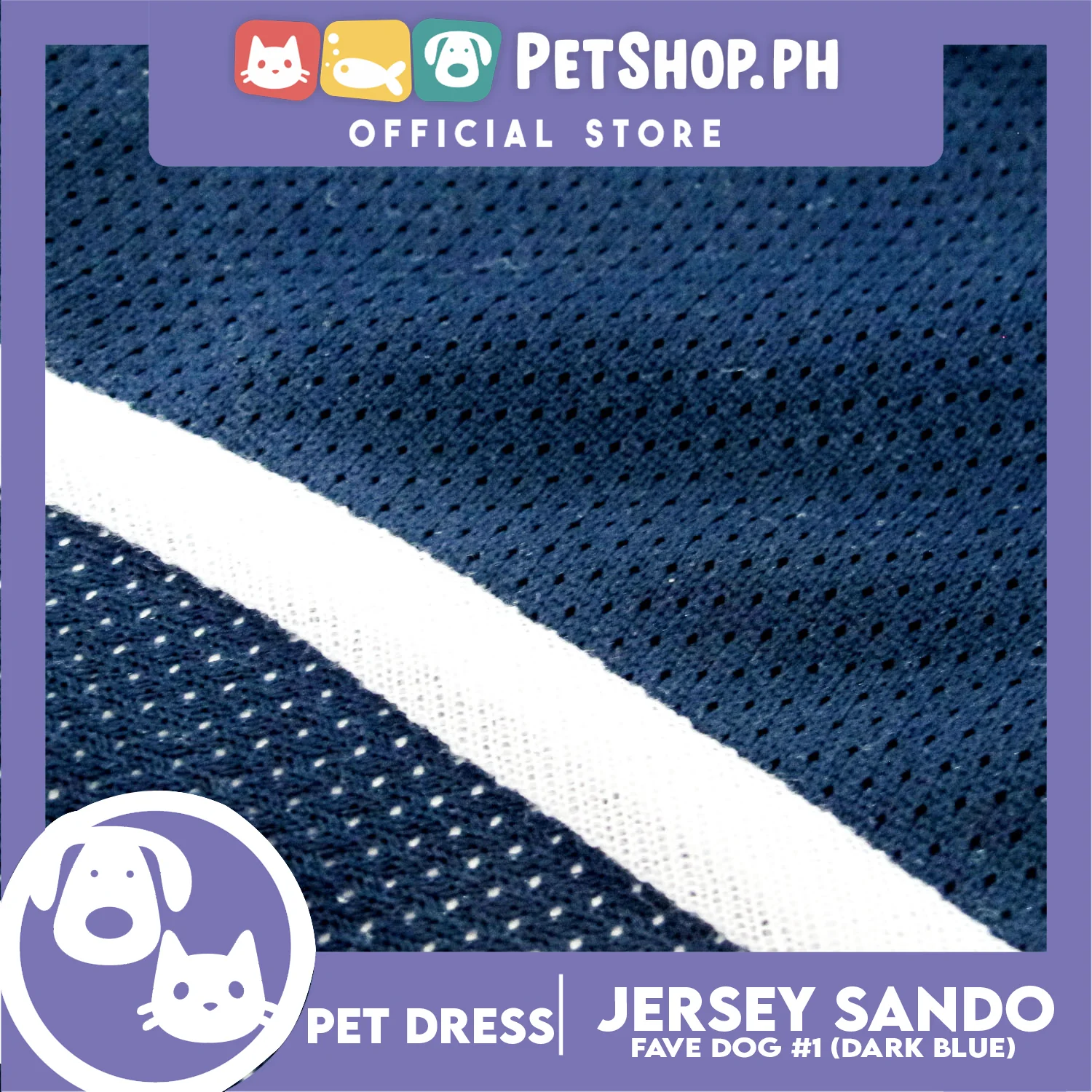 Pet Sando Dri-fit Jersey Blue (Small) for Small Dog- Dri-fit Breathable Jersey, Pet Sport Clothes - Image 5