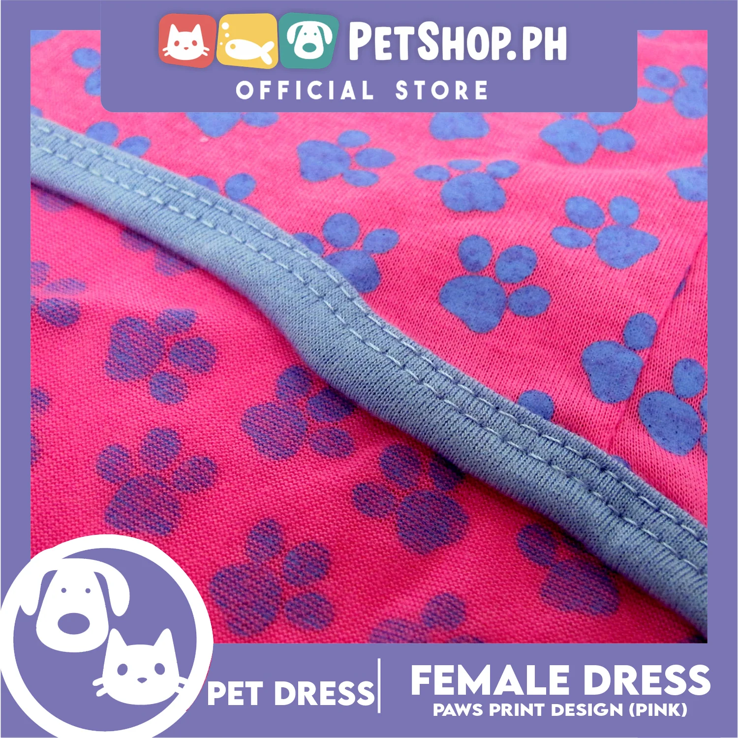 Pet Shirt Blue Paw Design (Extra Large) Sleeveless for Puppy, Small Dog- Sando Breathable Clothes, Pet T-shirt, Sweat Shirt - Image 4