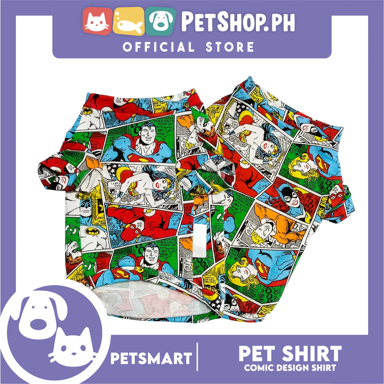 Pet Shirt Comic Design, Medium Size (DG-CTN210M) - Image 2