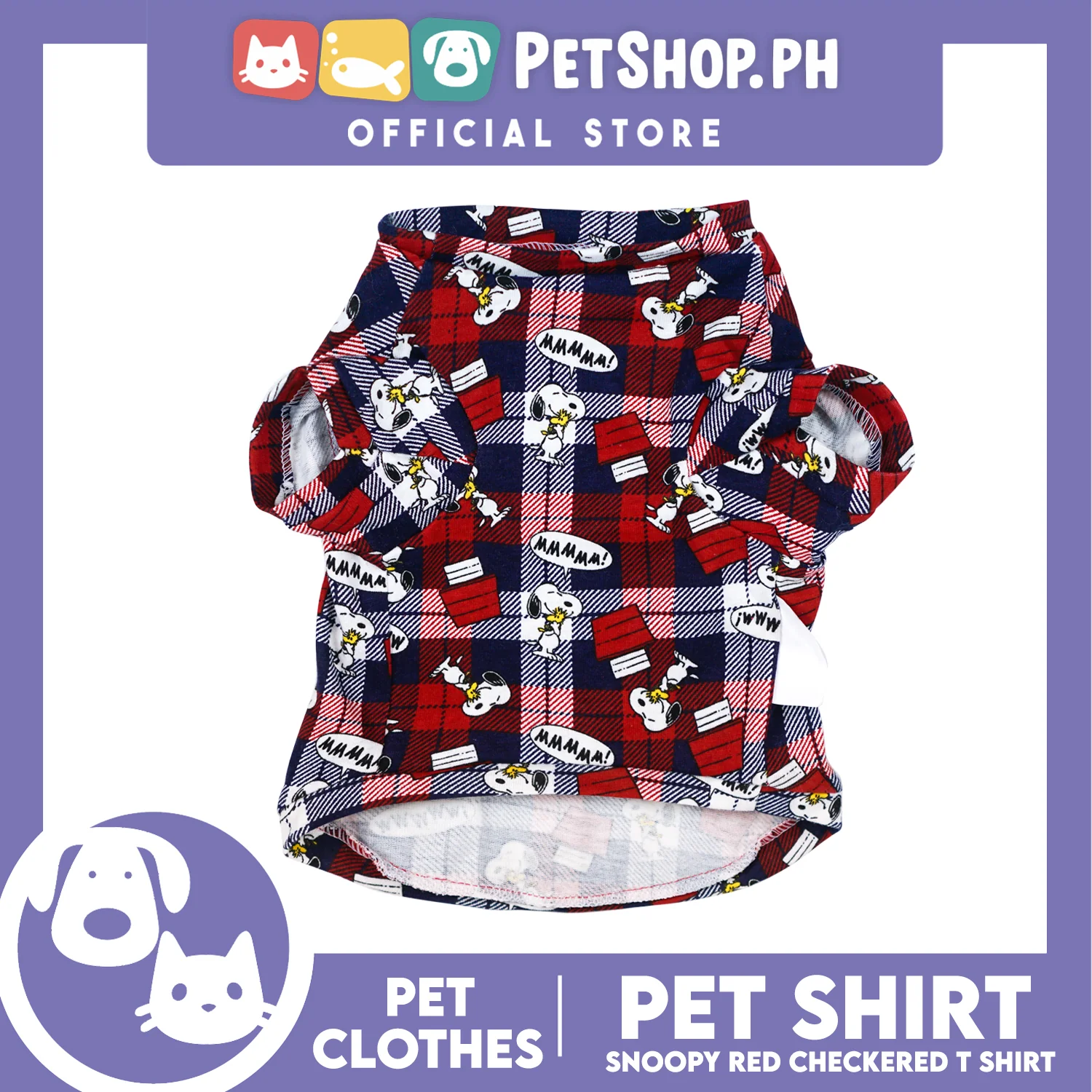 Pet Shirt Red Checkered Design Pet Clothes (Large) Perfect Fit for Dogs and Cats - Image 2