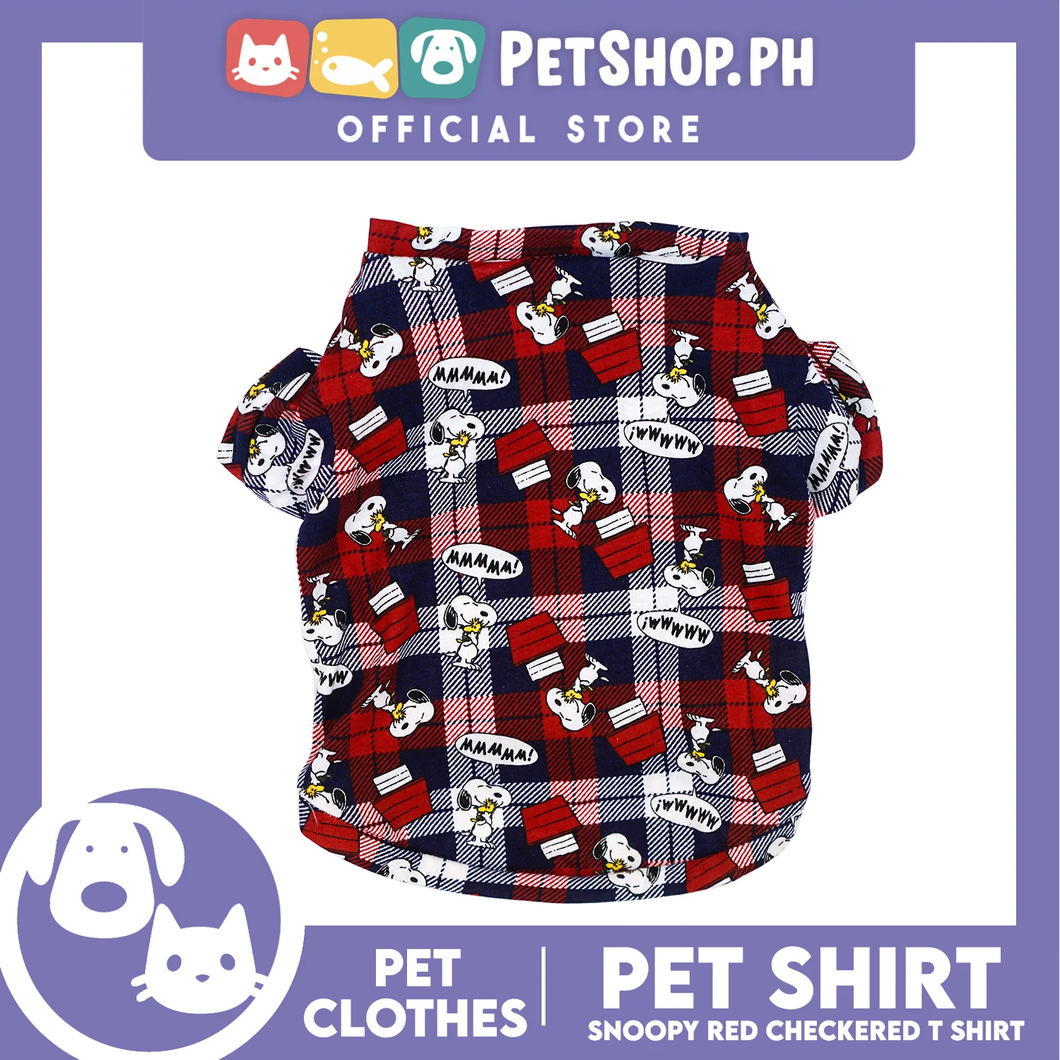 Pet Shirt Red Checkered Design Pet Clothes (Medium) Perfect Fit for Dogs and Cats - Image 4