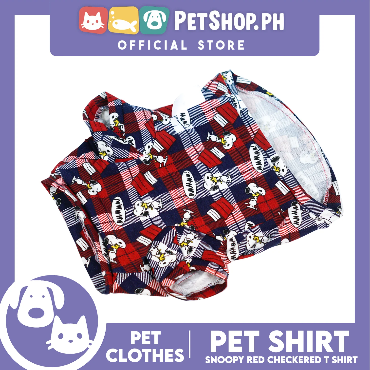 Pet Shirt Red Checkered Design Pet Clothes (Small) Perfect Fit for Dogs and Cats - Image 2