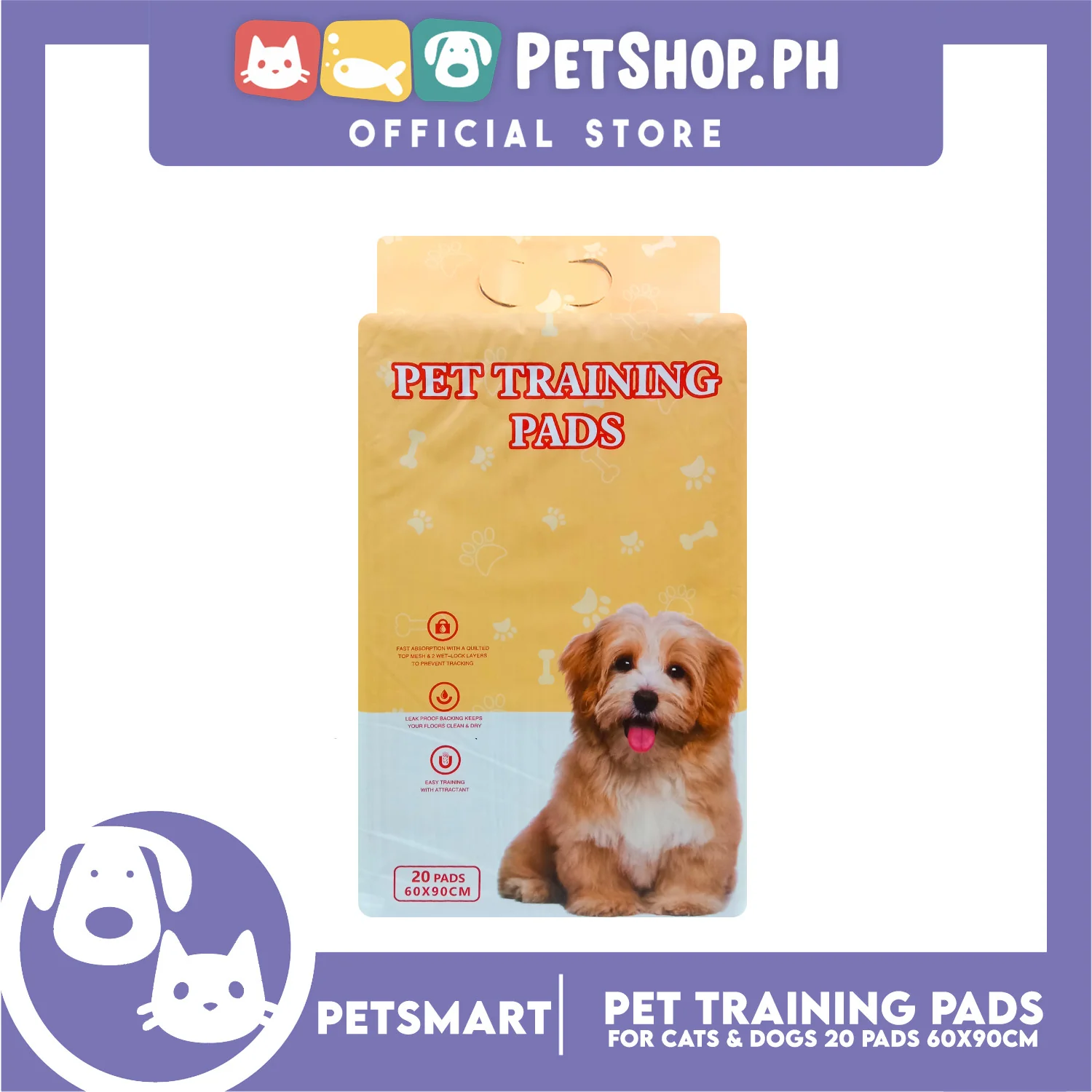 Pet Training Pads Pee Pads (20 Pads) 60 x 90 cm - Image 3