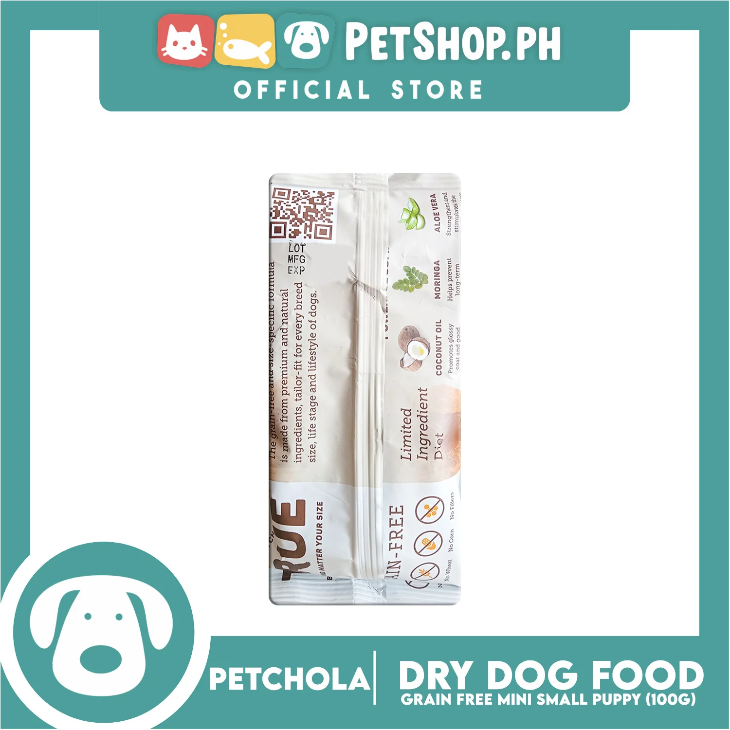 Petchola True Grain Free Dry Dog Food Mini / Small Puppy 100g - Image 5