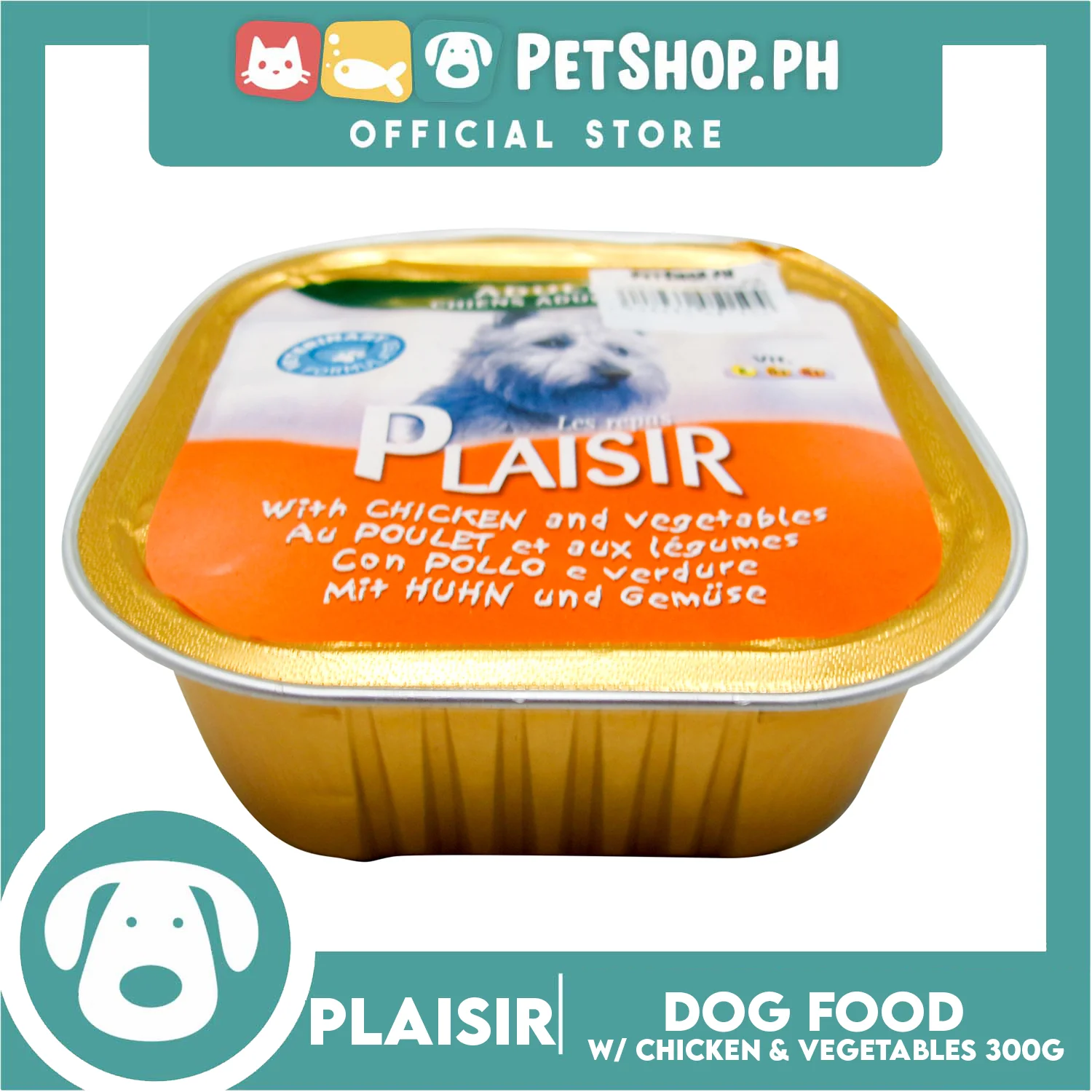 Plaisir Pate With Chicken And Vegetables 300g Dog Wet Food For Adult - Image 2