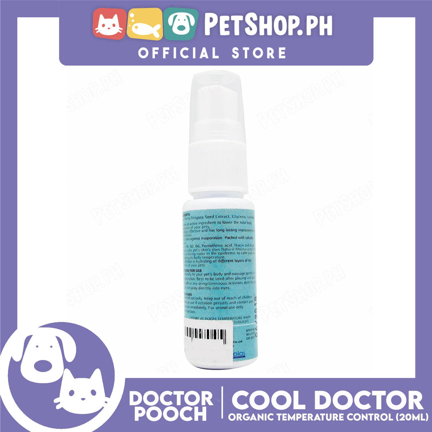 Play Pets Cool Doctor Organic Temperature Control 20ml For Dogs And Cats - Image 3