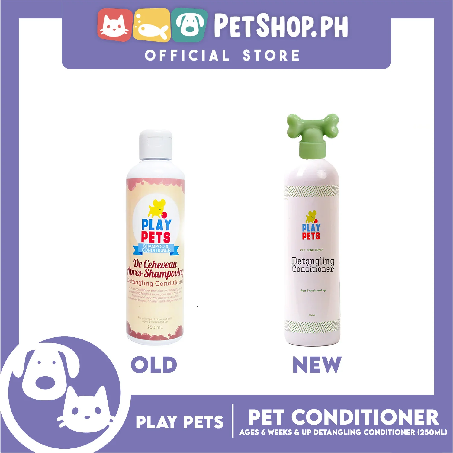 Play Pets Shampoo and Conditioner 250ml For All Types Of Dogs And Cats (Anti-Tick and Flea) - Image 3