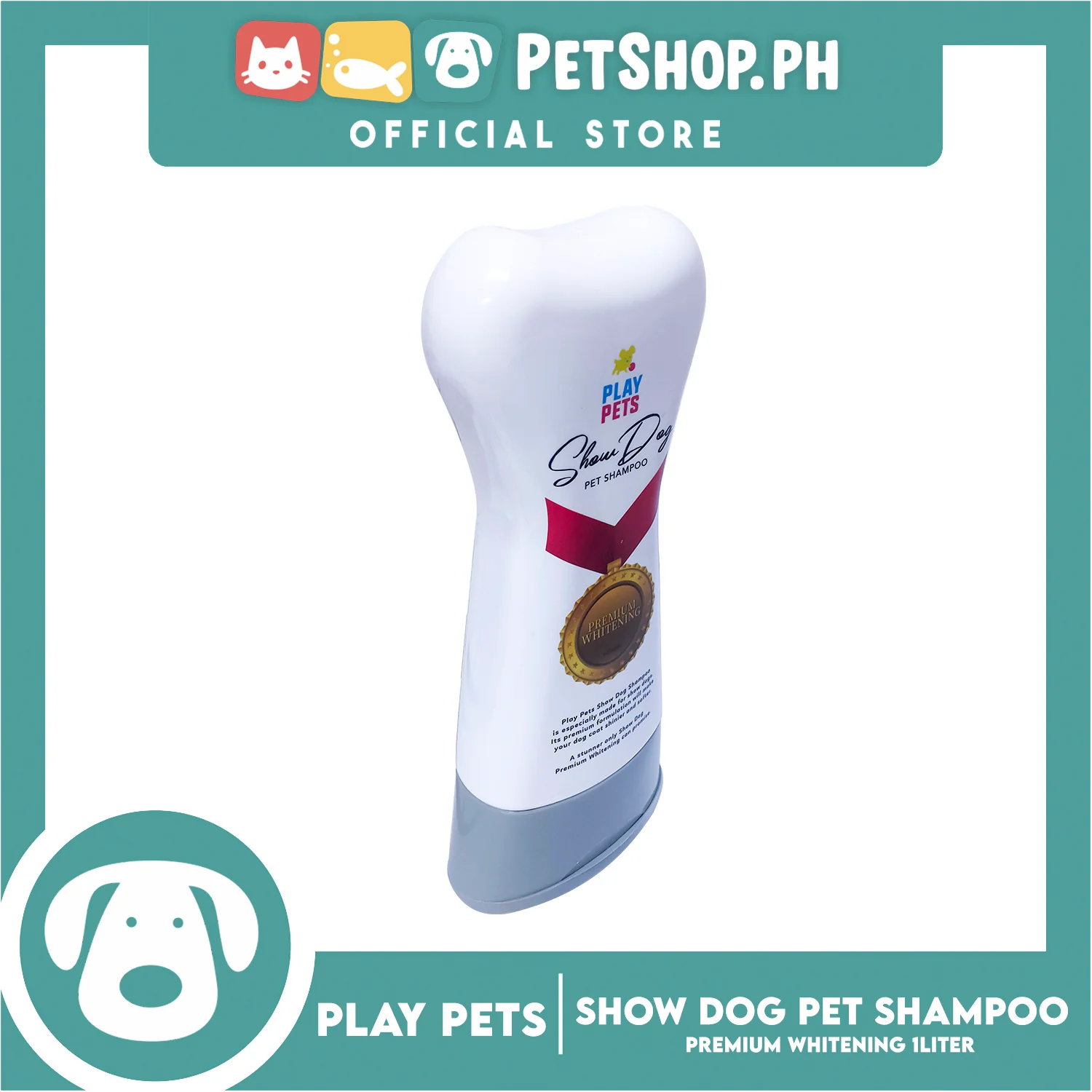 Play Pets Show Dog Pet Shampoo 1000ml (Premium Whitening) Dog Shampoo, Dog Grooming - Image 3