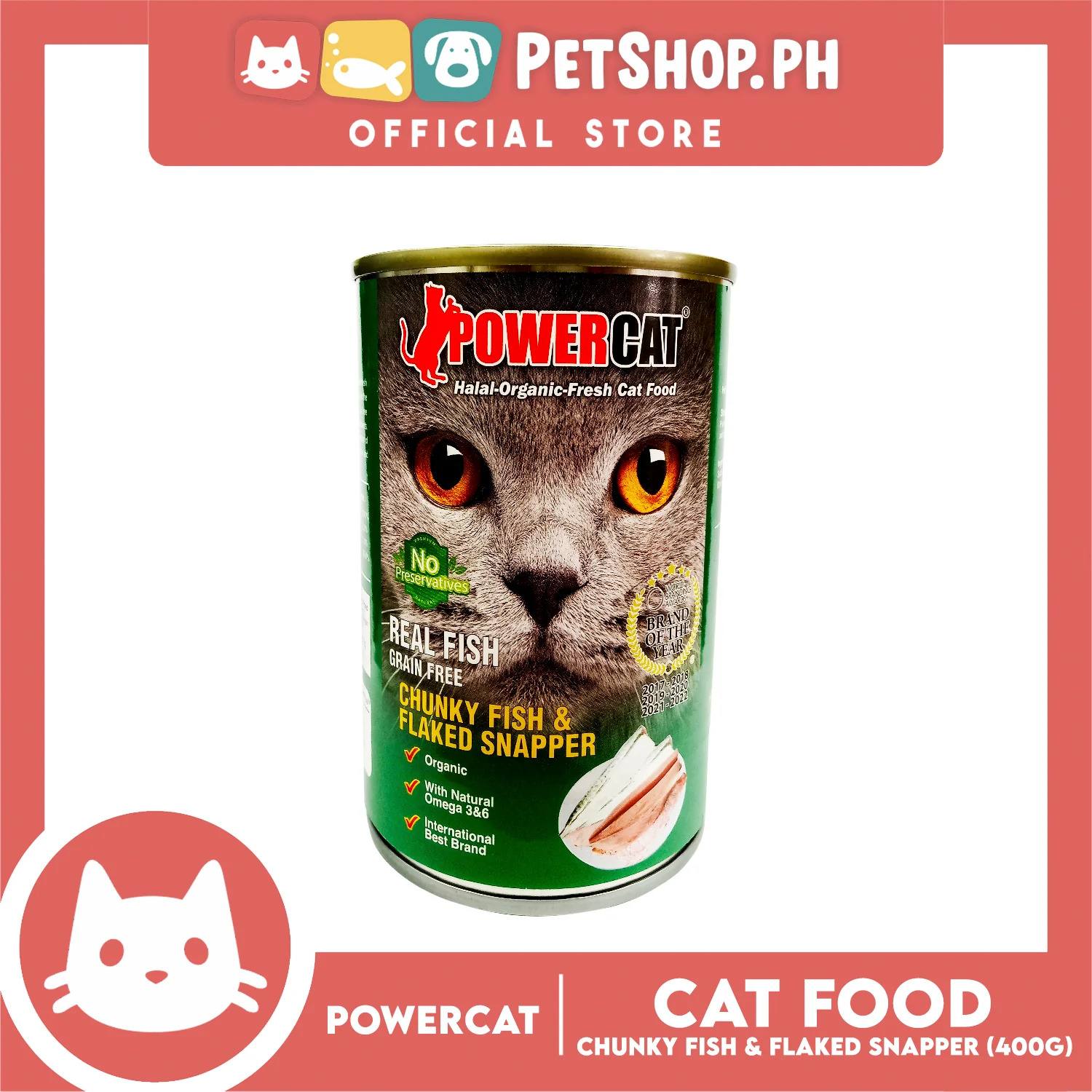 PowerCat Chunky Fish and Flaked Snapper 400g Wet Canned Cat Food - Image 2