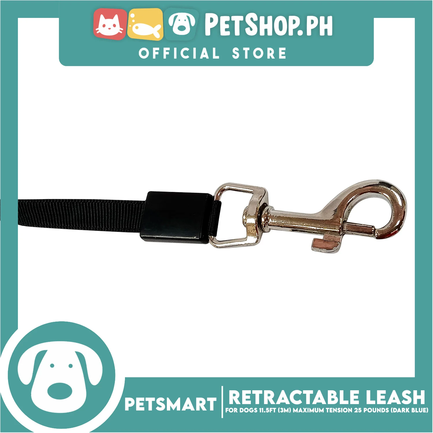 Retractable Leash for Dogs 11.5ft (3M) Maximum Tension 25pounds (Dark Blue) - Image 7