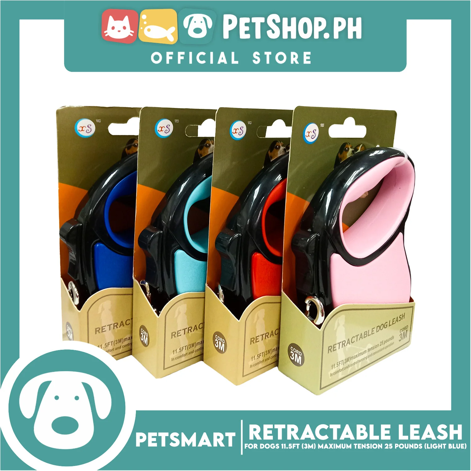 Retractable Leash for Dogs 11.5ft (3M) Maximum Tension 25pounds (Light Blue) - Image 5