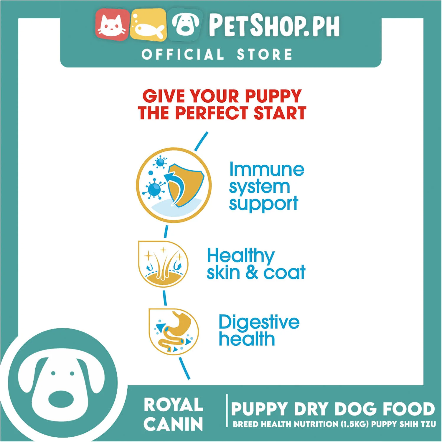 Royal Canin Shih Tzu Puppy (1.5kg) Dry Dog Food - Breed Health Nutrition - Image 4