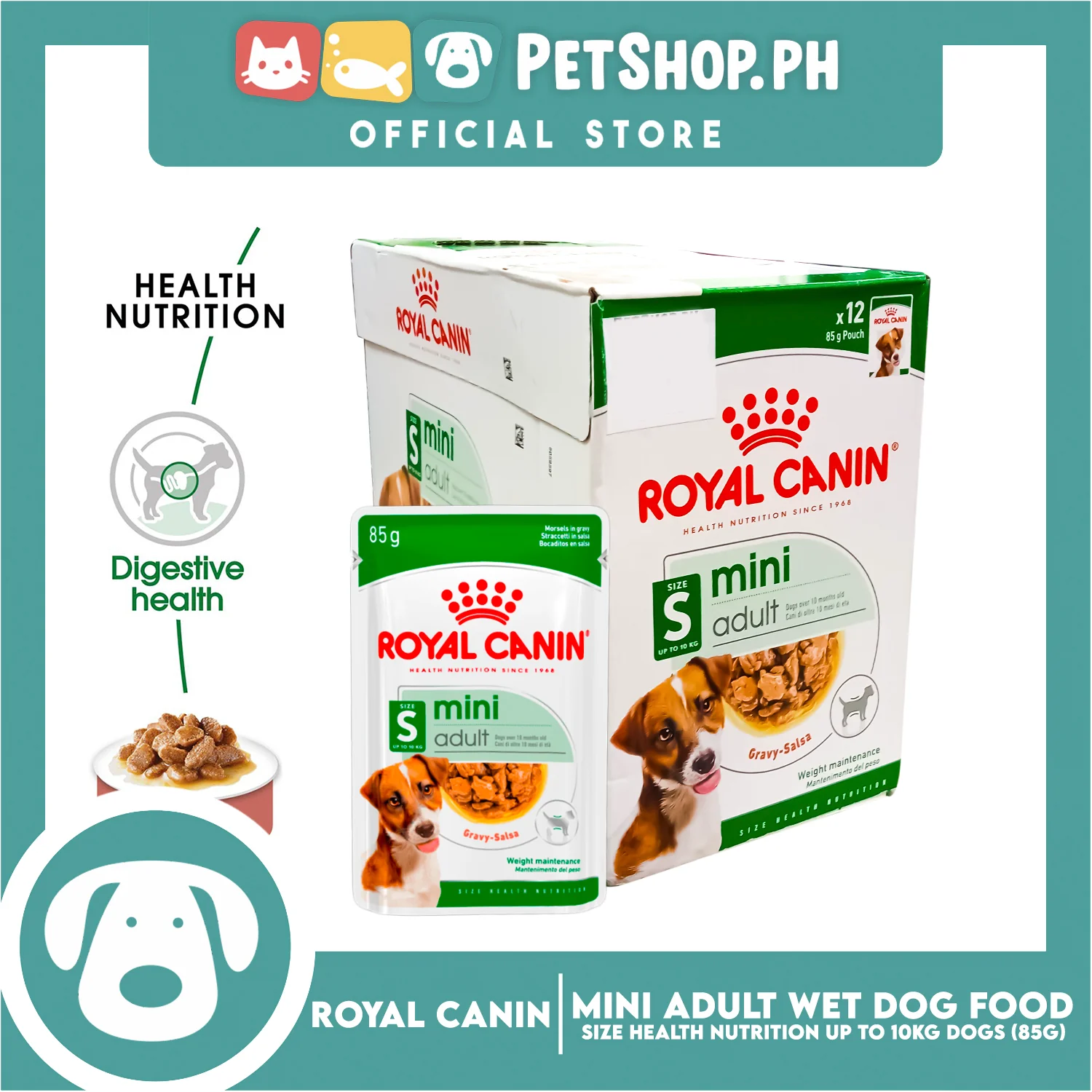 Royal Canin Mini Adult (85g x 12 pouches) Wet Dog Food - Size Health Nutrition - Image 8