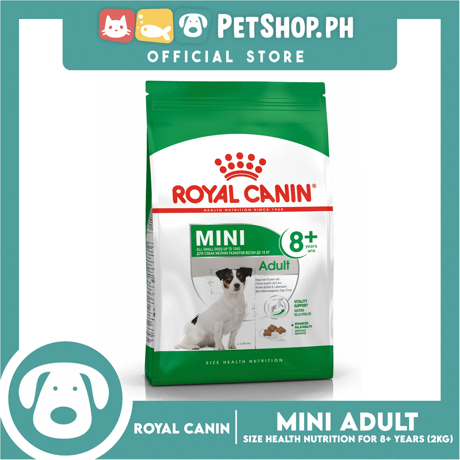 Royal Canin Size Health Nutrition Mini Adult 8+ Years Dry Dog Food 2kg - Image 6