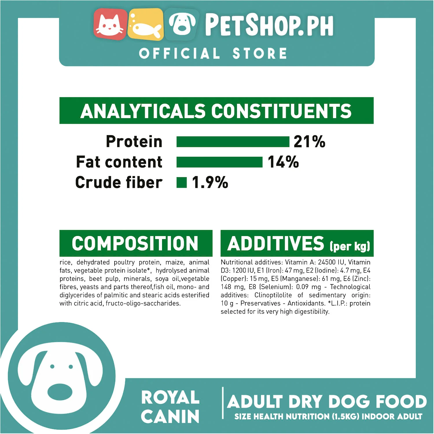 Royal Canin Size Health Nutrition Mini Indoor Adult Dry Dog Food 1.5kg - Image 6