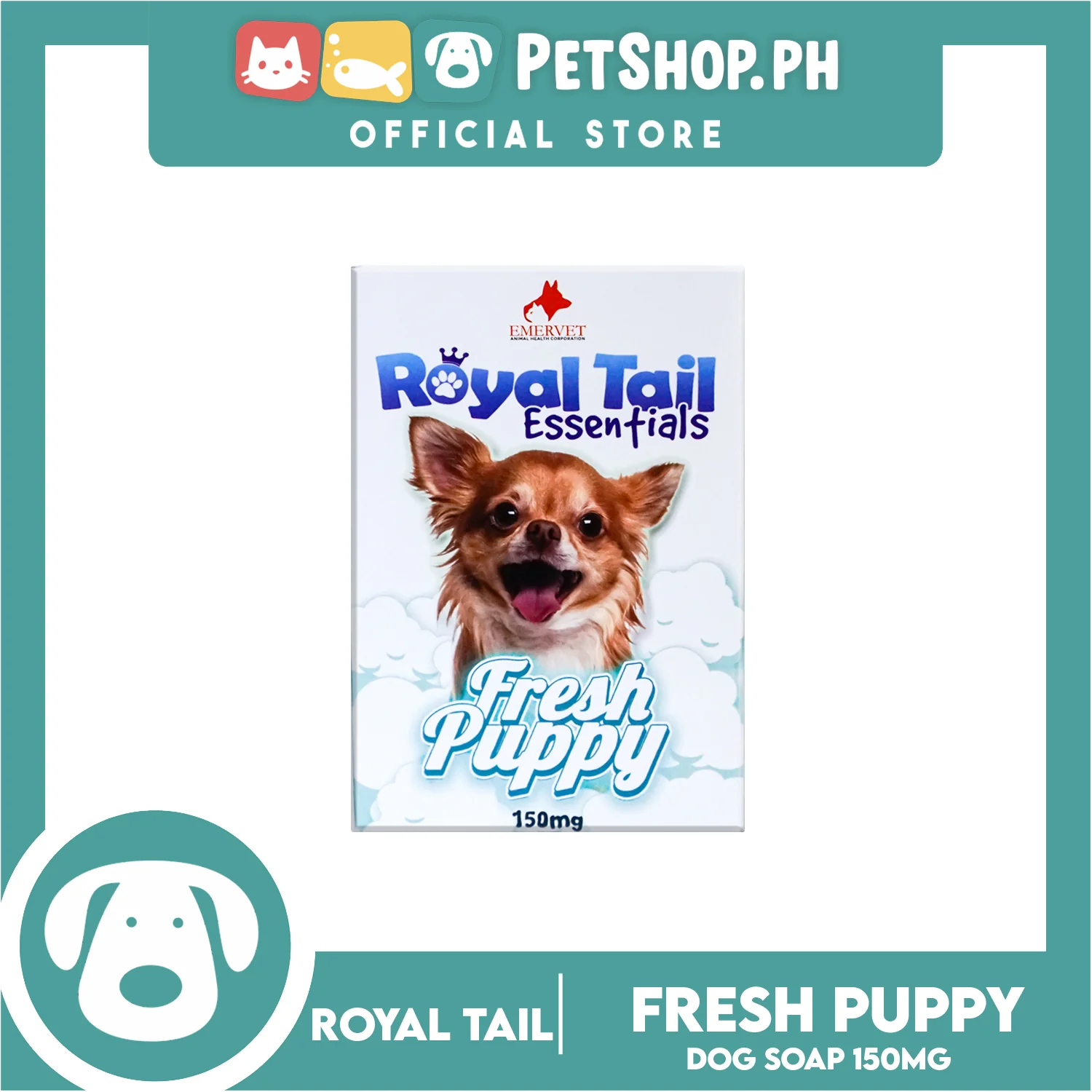 Royal Tail Essentials Madre de Cacao Dog Soap 150mg (Fresh Puppy) - Image 3