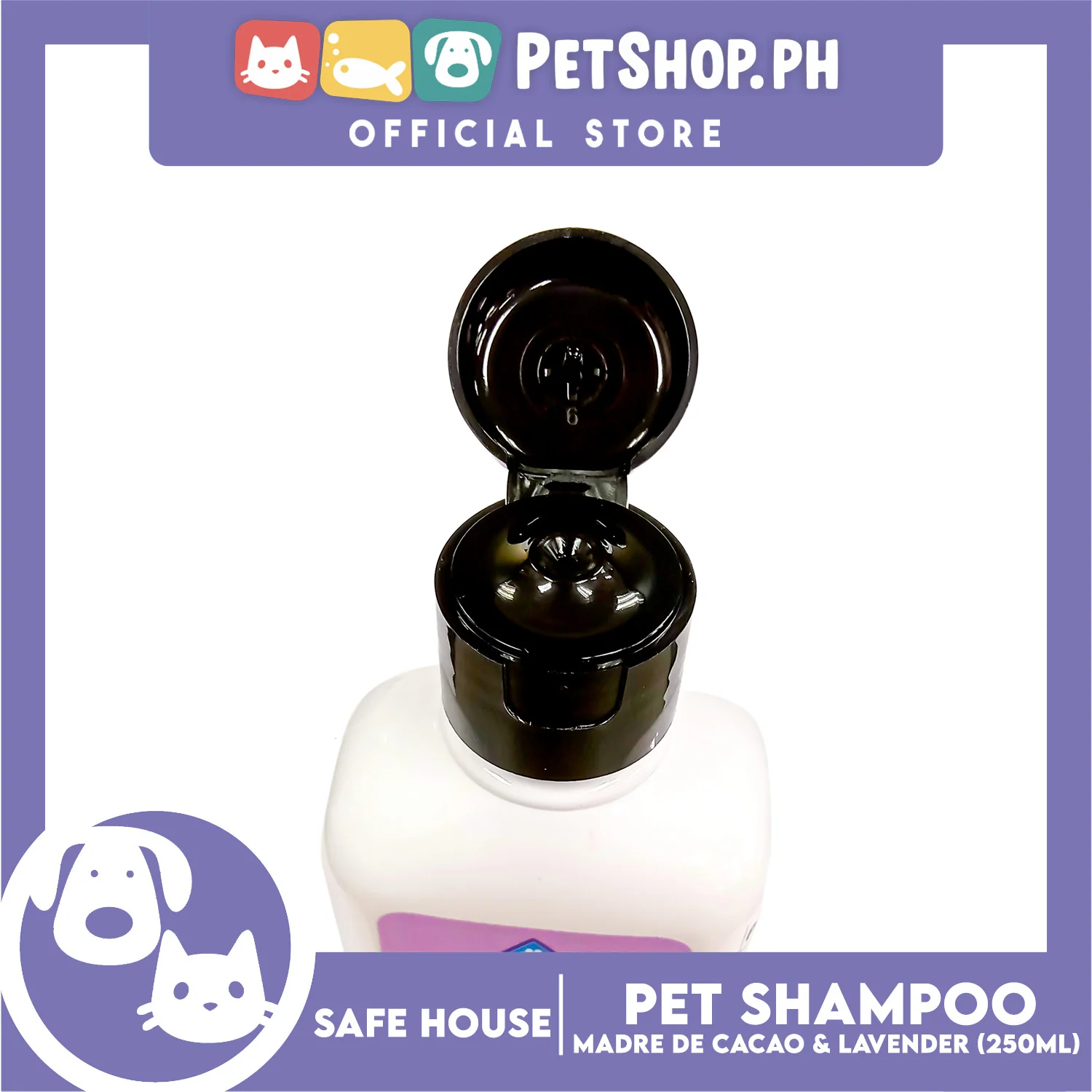 Safe House Natural Pet Care Solutions Pet Shampoo 250ml (Madre de Cacao and Lavender) Soothing - Image 4