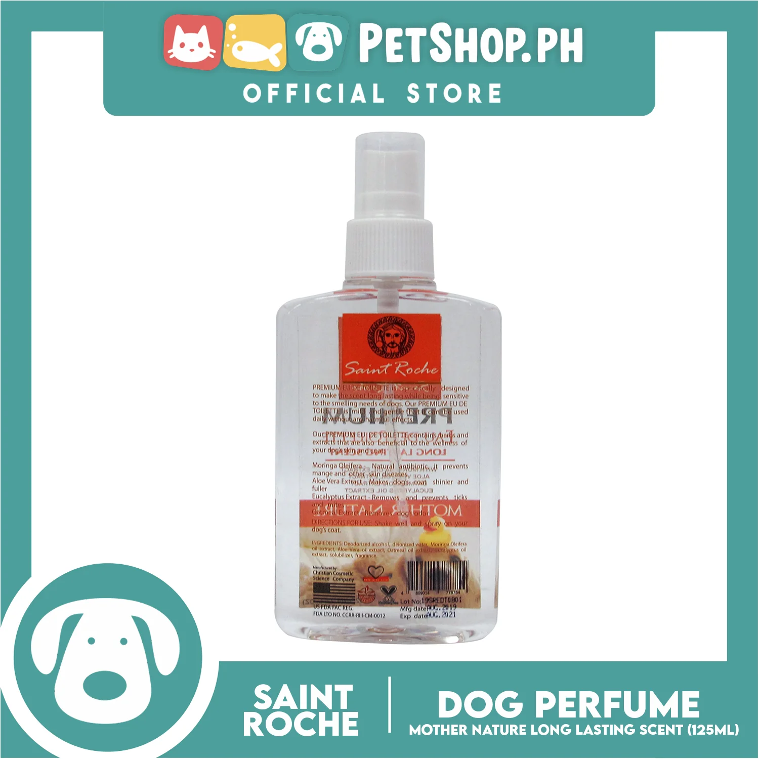 Saint Roche Premium Eu De Toilette Scent (Mother Nature) 125ml Perfume for Your Dogs - Image 3