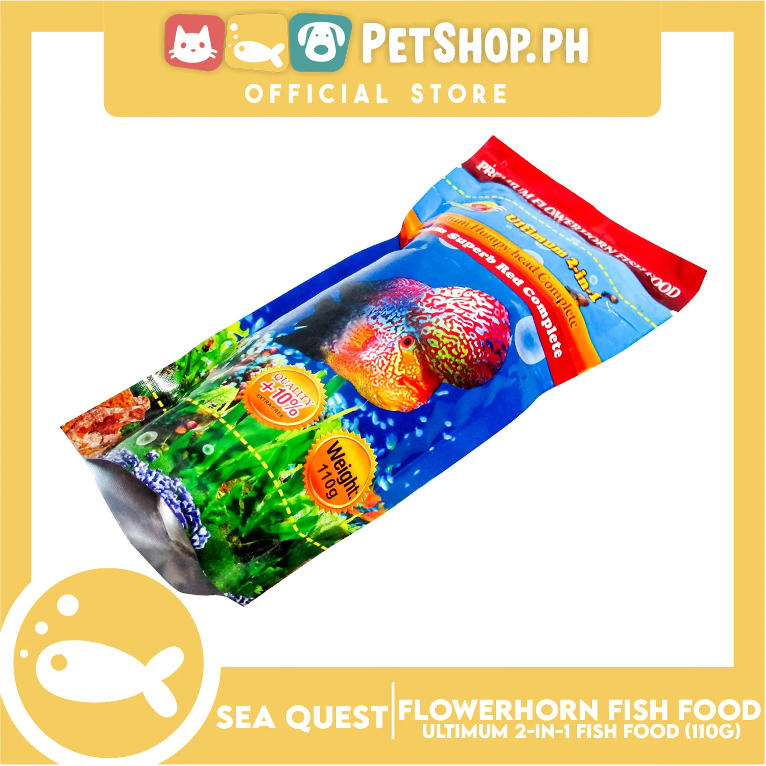 Sea Quest Flowerhorn Food 110G - Image 3