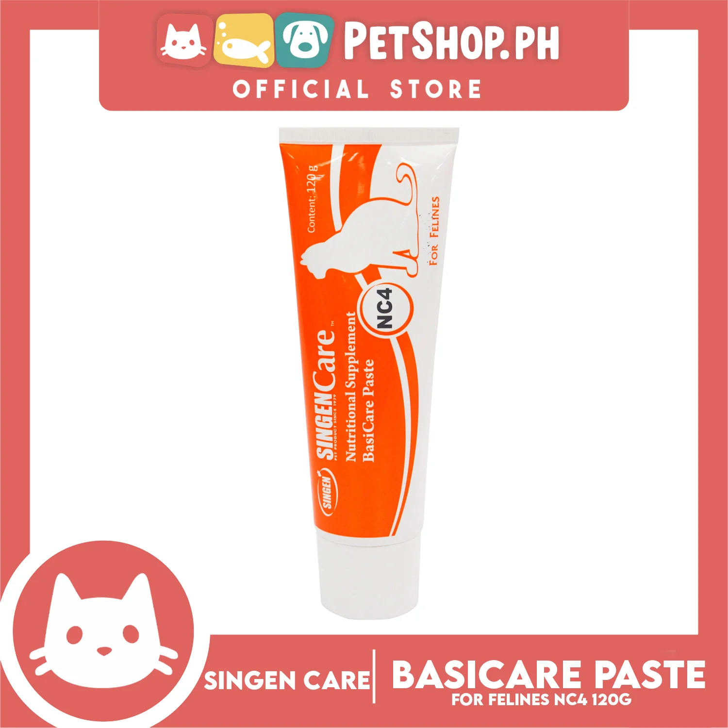 Singen Nutritional Supplement NC4 Basicare Paste For Cats 120g - Image 2