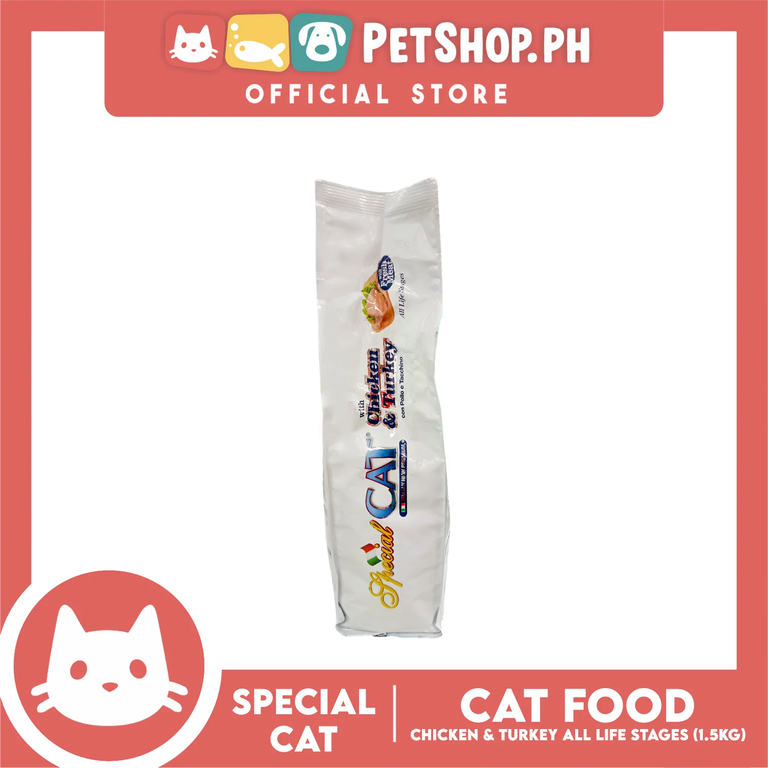Special Cat All Life Stages Chicken and Turkey Dry Cat Food 1.5kg - Image 4