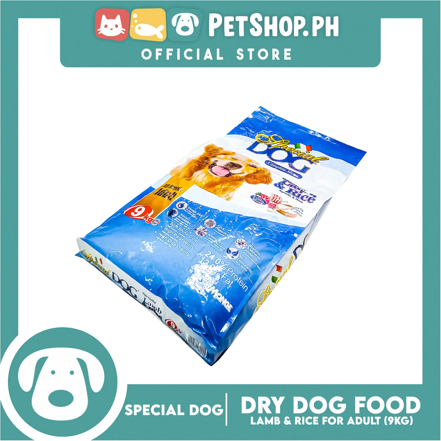 Special Dog Lamb and Rice with Fresh Meat for All Breeds Adult 9kg - Image 3